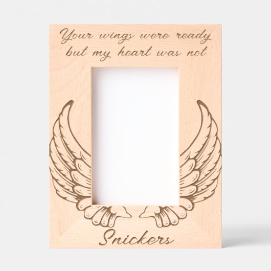 あなたの翼は追悼式に備えていた レーザー彫刻フレーム (正面)