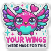 あなたの翼は、このハミングバードのシールのために作られた シール (正面)