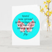 あなたの翼を広げて下さい カード (黄色い花)