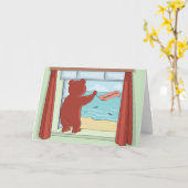 あなたの考えかわいいテディベア40番目の誕生日 カード (黄色い花)