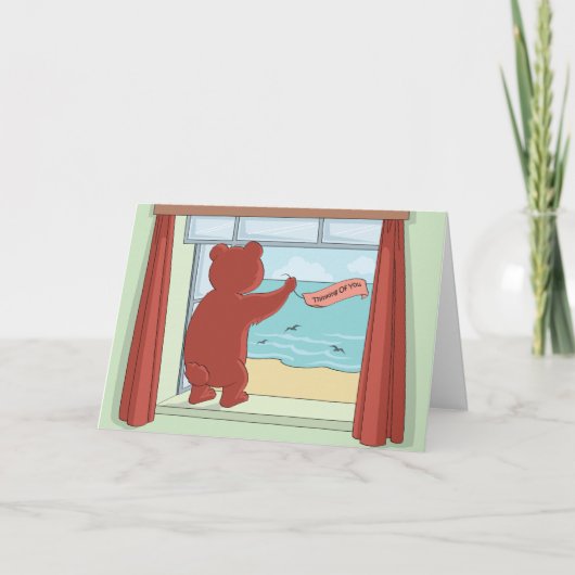 あなたの考えかわいいテディベア40番目の誕生日 カード (正面)