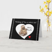 あなたの考えることおもしろいなOtterlyの水彩画のカワウソ カード (黄色い花)