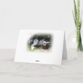 あなたの考えることかわいい灰色の子猫猫カード カード (裏面)