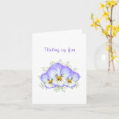 あなたの考えることかわいらしい紫色のパンジーのPosy カード (黄色い花)