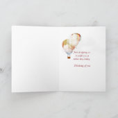 あなたの考えることのための熱気の気球そしてチューリップ カード (内部)