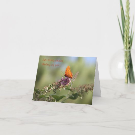 あなたの考えることのまわりにちょうど坐ります カード (正面)