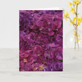 あなたの考えることはピンクのアジサイの花と梳きます カード (黄色い花)