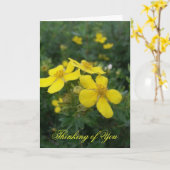 あなたの考えることは梳きます カード (黄色い花)