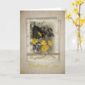 あなたの考えることは梳きます カード (黄色い花)