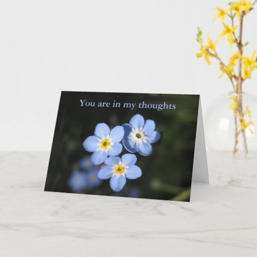 あなたの考えることは梳きます-私をNots忘れて下さい カード (黄色い花)