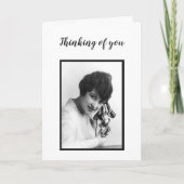 あなたの考えることは私の顔のヴィンテージの写真で微笑します カード (正面)