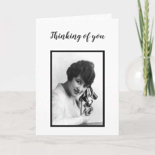 あなたの考えることは私の顔のヴィンテージの写真で微笑します カード (正面)