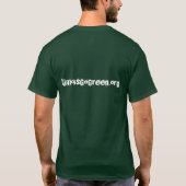 あなたの考えることを変えて下さい! 、illinoisGoGreen.org Tシャツ (裏面)