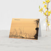 あなたの考えることカードセピア色水写真 カード (黄色い花)