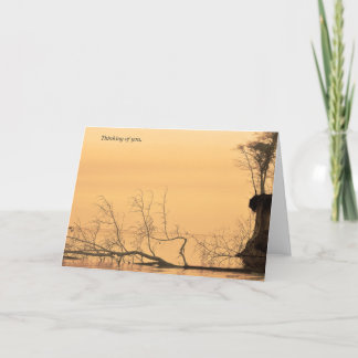 あなたの考えることカードセピア色水写真 カード