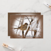 あなたの考えることカード-鳥を持つブラウン カード (正面/裏面インサイチュ)