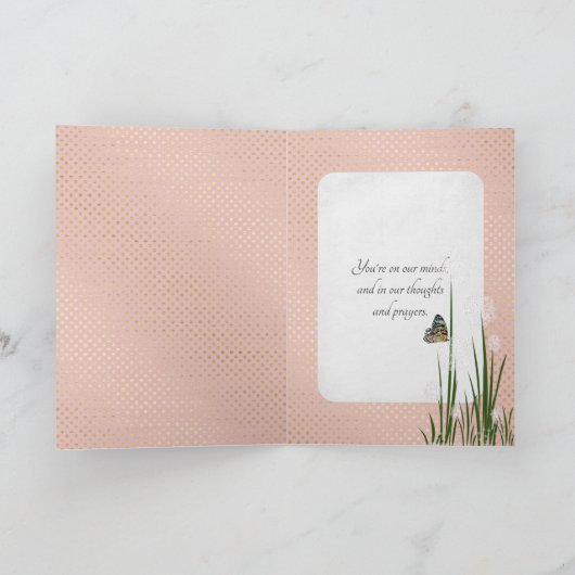 あなたの考えることパフの花の蝶 カード (内部)