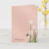 あなたの考えることパフの花の蝶 カード (黄色い花)