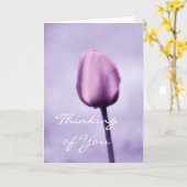 あなたの考えることラベンダーのチューリップの挨拶状 カード (黄色い花)