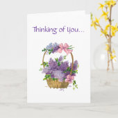 あなたの考えることレトロのスタイルのヴィンテージの花花束 カード (黄色い花)