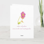 あなたの考えること友人の花の花束カード カード (裏面)