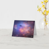 あなたの考えること宇宙の飛行機のメッセージカード カード (黄色い花)