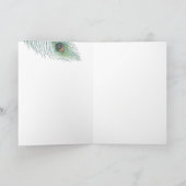 あなたの考えること感動的な孔雀の羽 カード (内部)