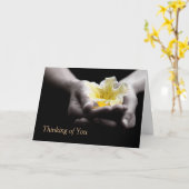 あなたの考えること手の黄色の花 カード (黄色い花)