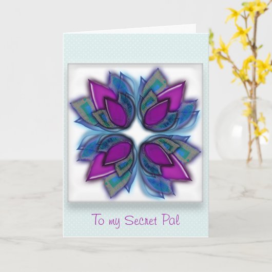 あなたの考えること秘密の友達 カード (黄色い花)