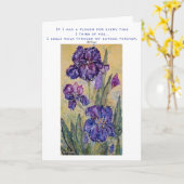 あなたの考えること花の水彩画の芸術カード カード (黄色い花)