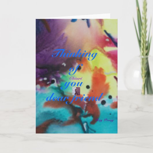 あなたの考えること親愛なる友人 カード (正面)