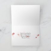 あなたの考えること野生の花のマダラチョウ カード (内部)