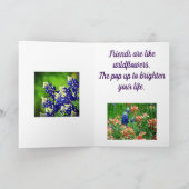 あなたの考えること野生の花の挨拶状 カード (内部)