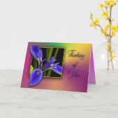 あなたの考えること青いアイリス カード (黄色い花)