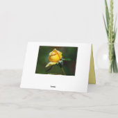 あなたの考えること黄色バラの芽 カード (裏面)