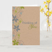 あなたの考えること-ロマンチックなバースデー・カード カード (黄色い花)