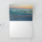 あなたの考えること-賛美歌の139:9 - 10 -日没を浜に引き上げて下さい カード (内部)