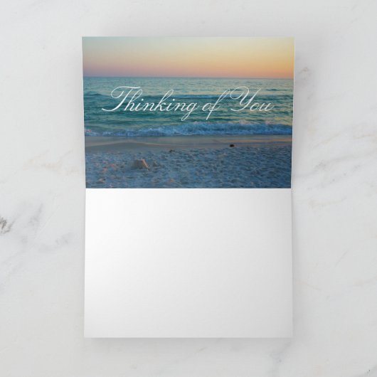 あなたの考えること-賛美歌の139:9 - 10 -日没を浜に引き上げて下さい カード (内部)