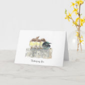 あなたの考えること- 4羽の小さい鳥、1は際立っています カード (黄色い花)