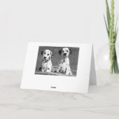あなたの考えることDalmatian小犬こんにちはカード カード (裏面)