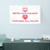 あなたの考えを柔らかくし、あなたのハート後を追は 横断幕 (トレードショー)