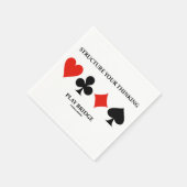 あなたの考えブリッジを遊構成する(カードスーツ) スタンダードカクテルナプキン (角)