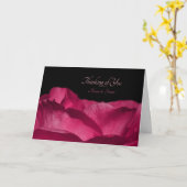 あなたの考え常に永遠にピンクのバラ花弁の カード (黄色い花)