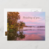 あなたの考え葉書の楽しいピンクの朝 ポストカード (正面/裏面)