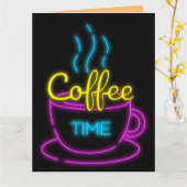 あなたの考えNEON COFFEE GREETING CARD カード (黄色い花)