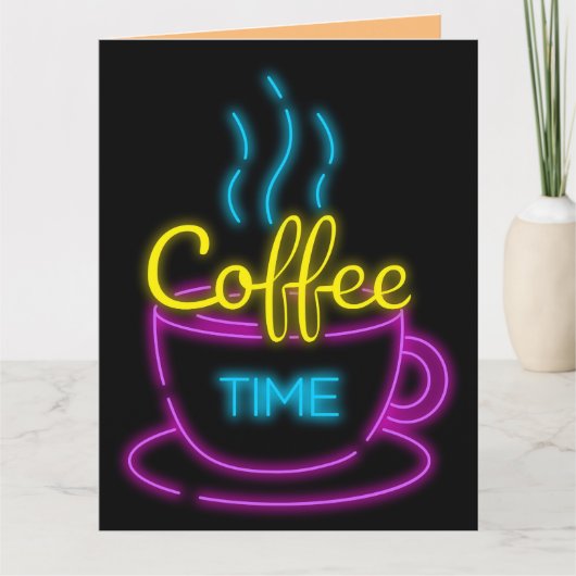 あなたの考えNEON COFFEE GREETING CARD カード (正面)