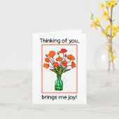 あなたの考えpoppy折り畳みグリーティングカード カード (黄色い花)