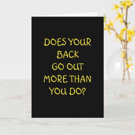 あなたの背中は出て行く – 誕生日 カード (黄色い花)