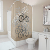 あなたの背景色の自転車… シャワーカーテン (インサイチュ)