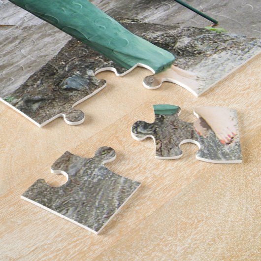 あなたの背部の後ろの顔の引き ジグソーパズル (側面)